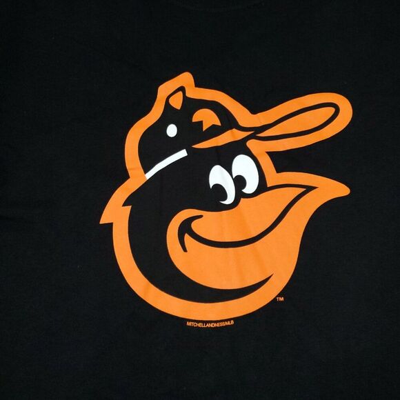 Baltimore Orioles Mitchell & Ness Cooperstown Collection Black Logo T-Shirt 2XL - Picture 3 of 8